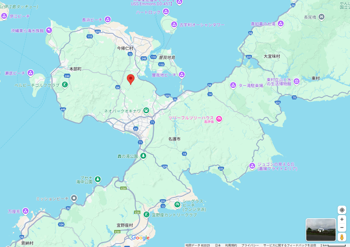 ジャングリアの場所の地図詳細