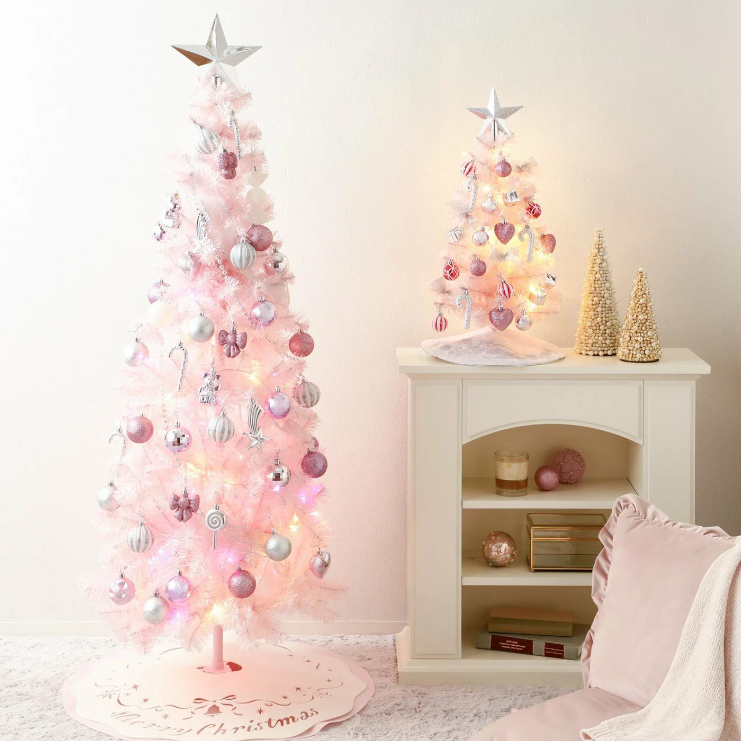 FrancFranc クリスマスツリー スターターセット 150cm ピンク の写真