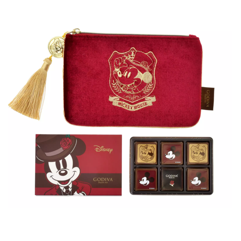 【GODIVA】ミッキー チョコレート カレ アソートメント ポーチ入り Disney Valentine 2025 の写真