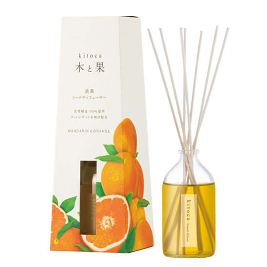 kitoca リードディフューザー 90mL【 マンダリン ＆ オレンジ 】 スティック ディフューザーの写真